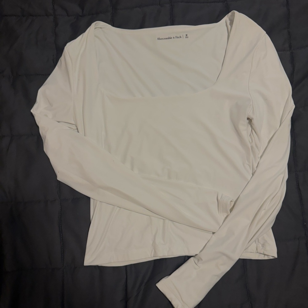 Abercrombie and Fitch White Long Sleeve Top